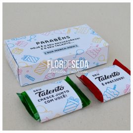 Aniversário Funcionário Caixa Personalizada com Chocolate Talento.