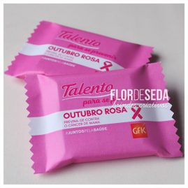 Brinde Outubro Rosa Chocolate Talento personalizado