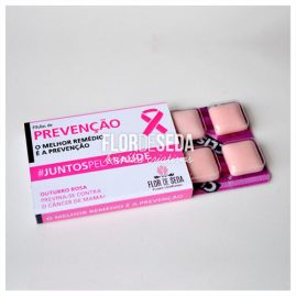 Brinde Outubro Rosa Embalagem Personalizada com Chiclete