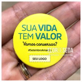 Brinde Setembro Amarelo Botton personalizado