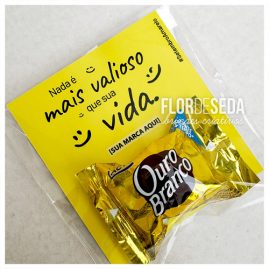 Brinde Setembro Amarelo Cartão personalizado com bombom