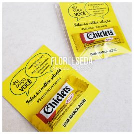 Brinde Setembro Amarelo Cartão personalizado com Chiclets