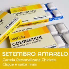 Setembro Amarelo | Cartela Personalizada chiclete Flics/Cliss