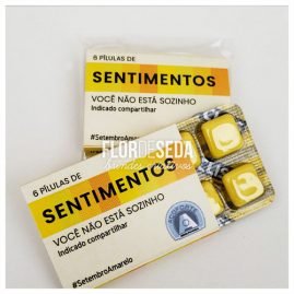 Brinde Setembro Amarelo Cartela Personalizada Chiclete Flics/Cliss