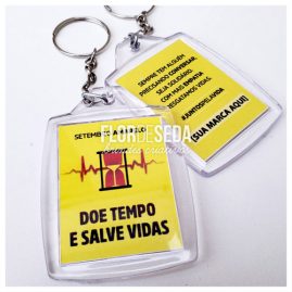 Brinde Setembro Amarelo Chaveiro Acrílico Personalizado