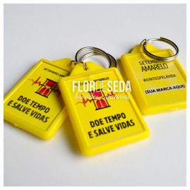 Brinde Setembro Amarelo Chaveiro colorido personalizado