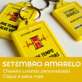 Setembro Amarelo | Chaveiro Colorido Personalizado