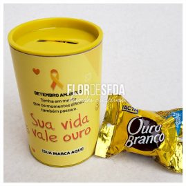 Setembro Amarelo Brinde Cofre personalizado com bombons