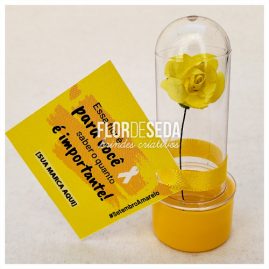 Brinde Setembro Amarelo Mini tubete com tag personalizada