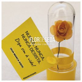 Brinde Setembro Amarelo Mini tubete com tag personalizada