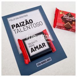 Dia dos Pais - Cartão personalizado com chocolate Talento