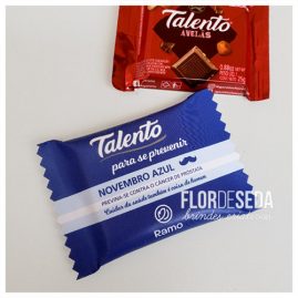 Brinde Novembro Azul Chocolate Talento Personalizado