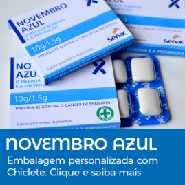 Novembro Azul | Embalagem Personalizada Chiclete