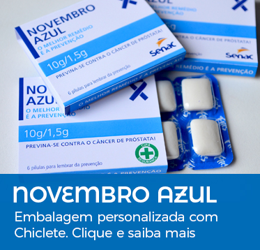 Novembro Azul | Embalagem Personalizada Chiclete